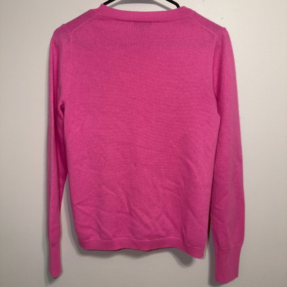 J.Crew Pink Crew Neck Cashmere Sweater Size M Classic Knit Pullover - Picture 7 of 7